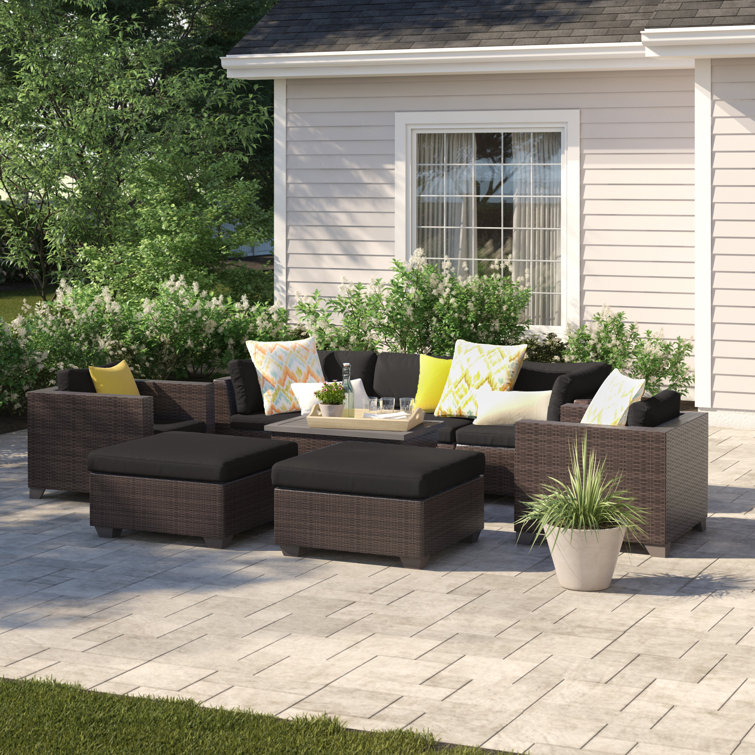 Sol 72 Outdoor™ Fernando Wicker/Rattan 7 Person Seating Group with